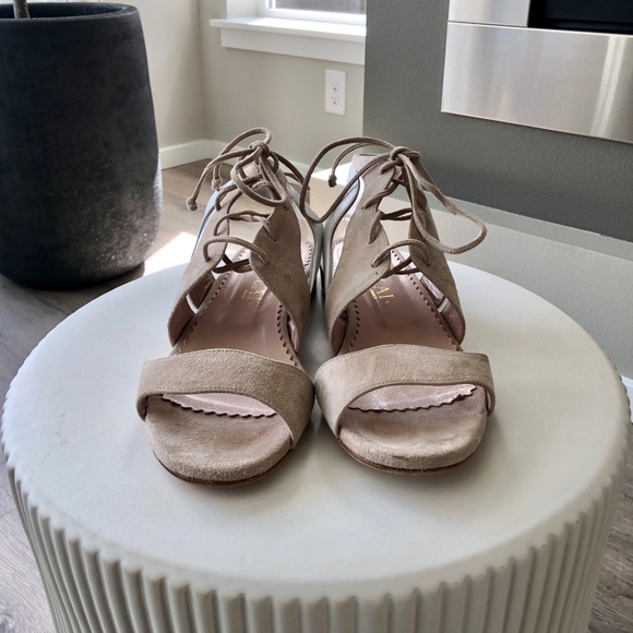 Aperlai Natural Lace-Up Open Toe Sandals - Picture 2 of 3